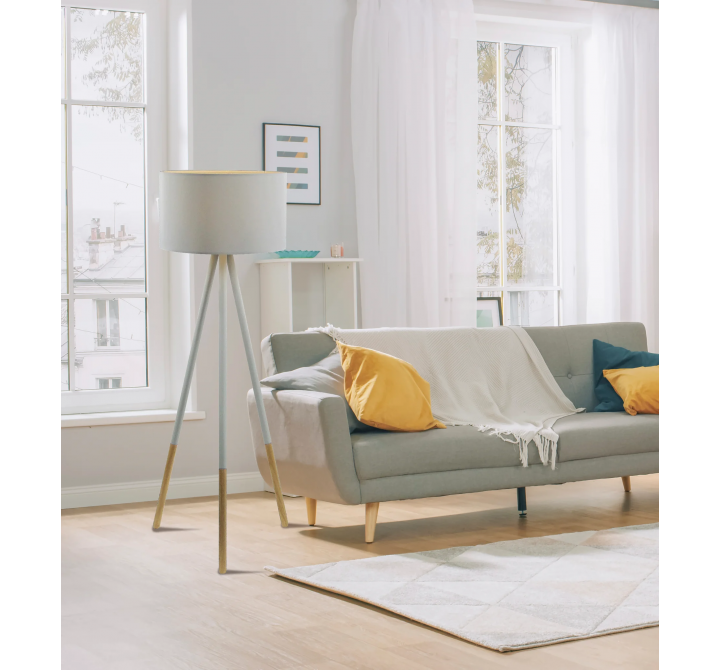 Adesso Louise Floor Lamp White