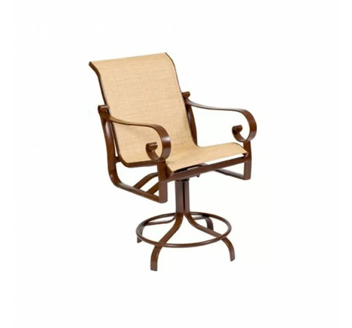 Woodard Belden Sling Swivel Counter Stool