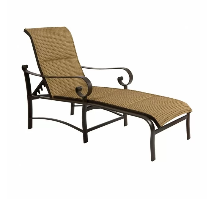 Woodard Belden Padded Sling Adjustable Chaise Lounge