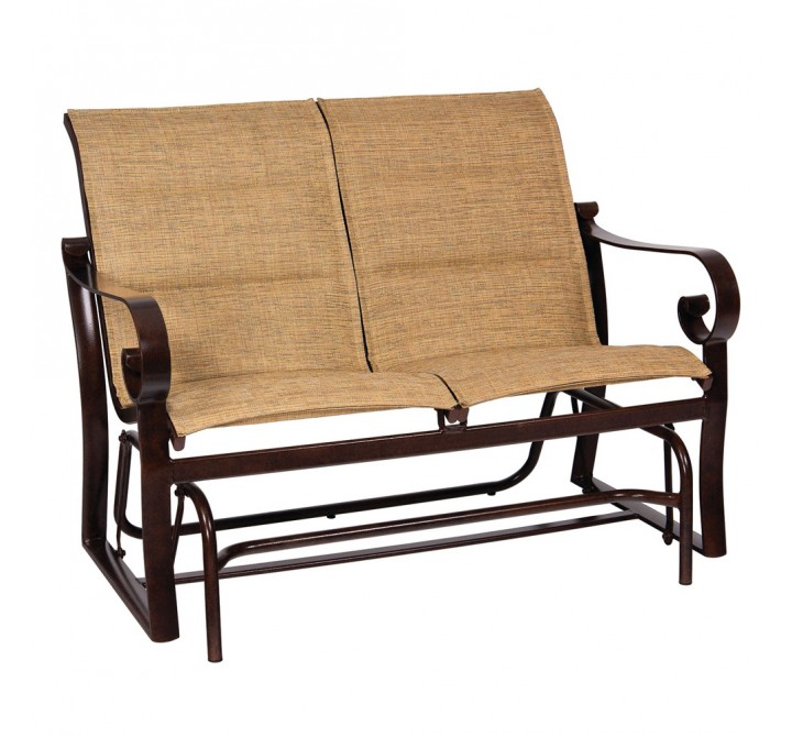 Woodard Belden Padded Sling Loveseat Glider