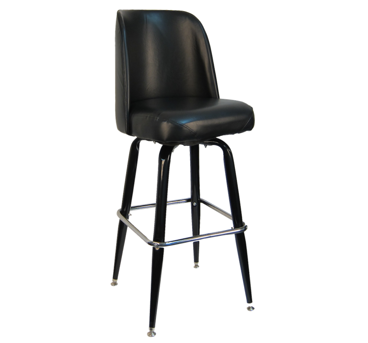 H&D Seating Single Ring Swivel Barstool with 20” wide Jumbo Seat