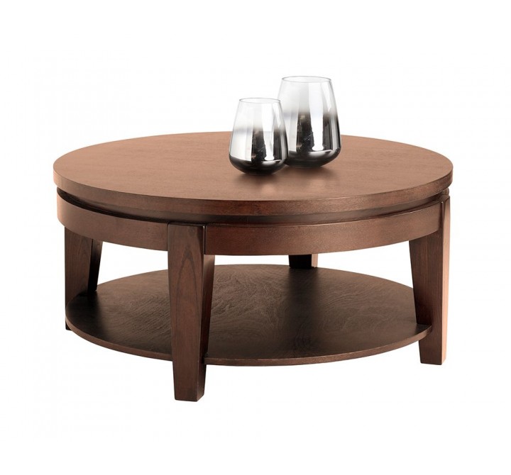 SUNPAN Asia Coffee Table - Round-FRONTVIEW WITH DECOR