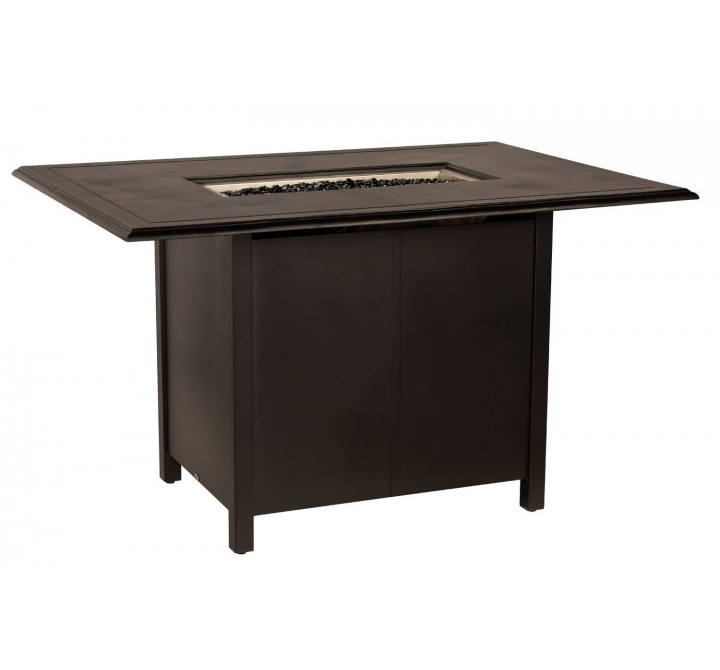 Woodard Solid Cast Rectangular Counter Height Fire Table