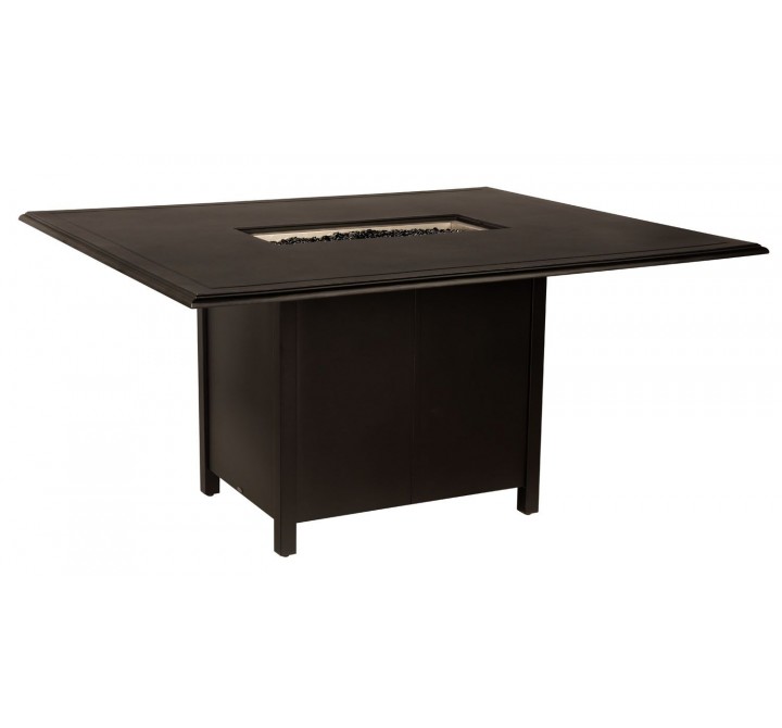 Woodard Solid Cast 70" x 60" Rectangular Counter Height Fire Table