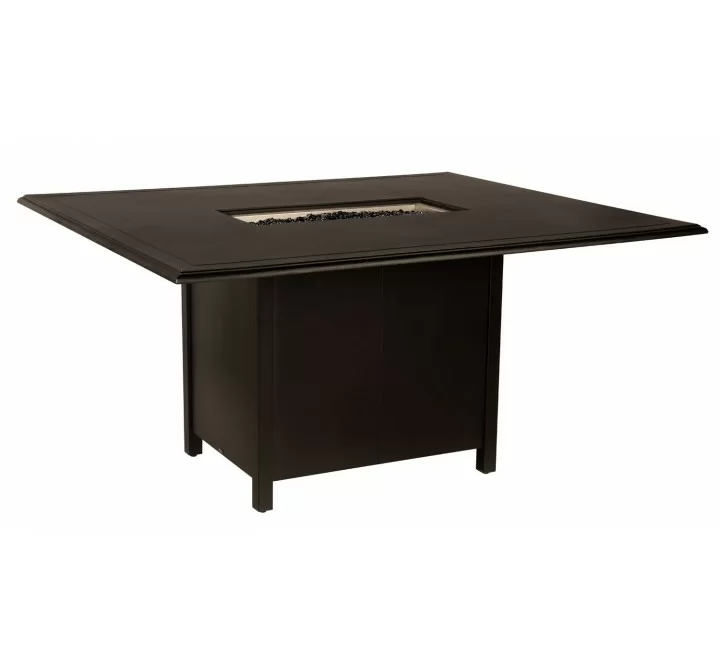 Woodard Solid Cast 70" x 60" Rectangular Counter Height Fire Table