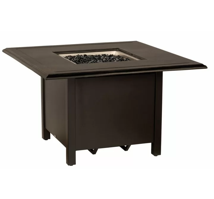 Woodard Solid Cast 42" Square Chat Height Fire Table