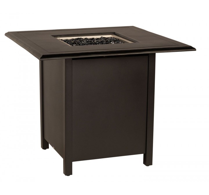 Woodard Solid Cast Square Counter Height Fire Table
