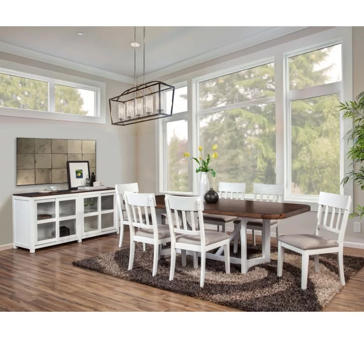 Alpine Furniture Donham Two Tone Dining Table - Lifestyle
