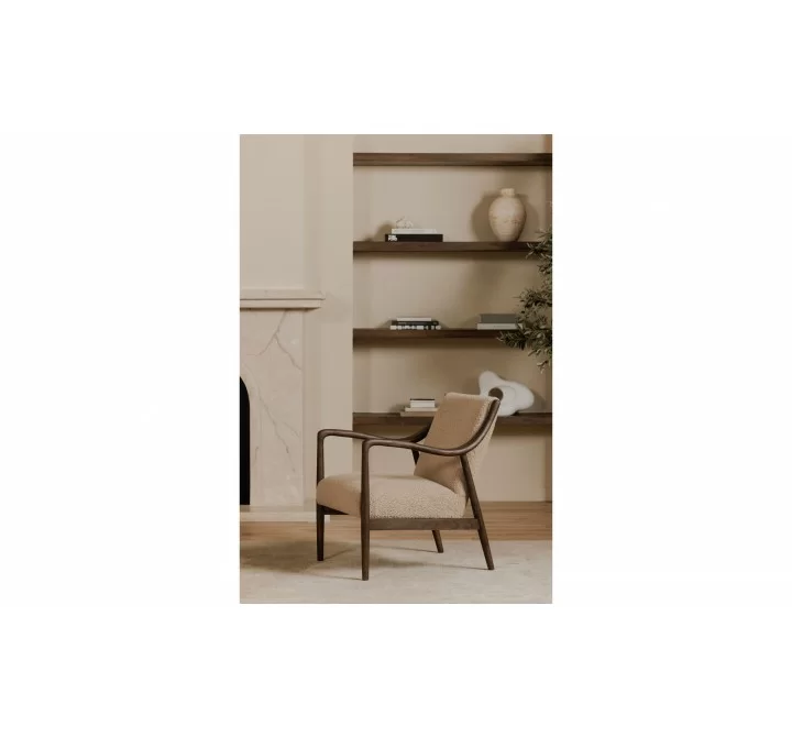 Yates Accent Chair Beige Faux Shearling-1