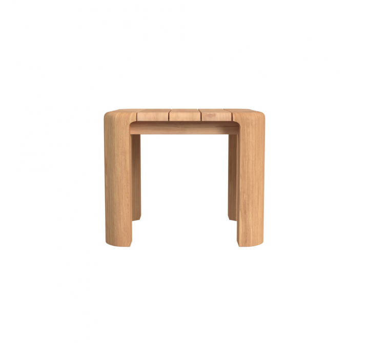 Sunset West Natural Teak End Table Front
