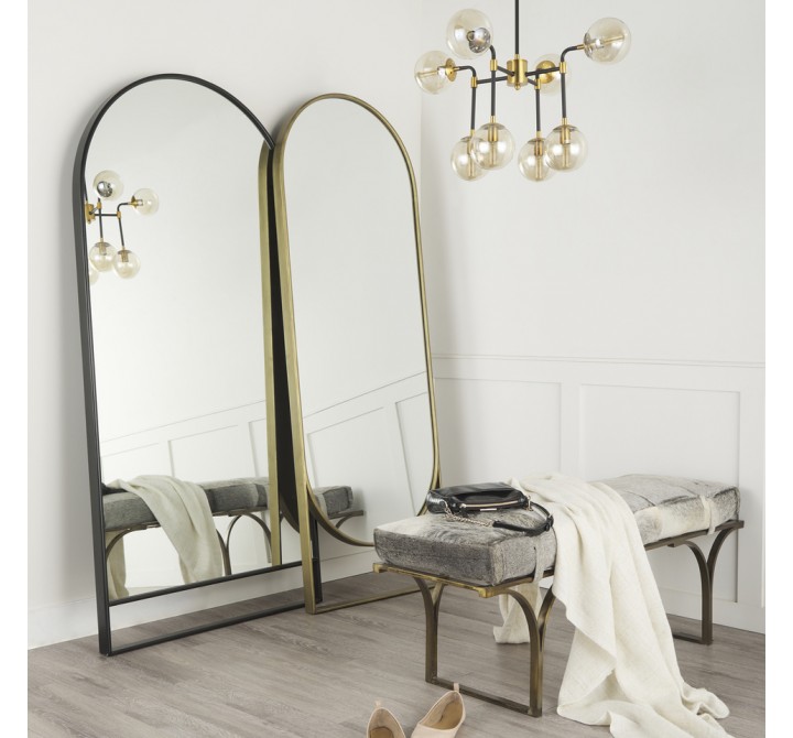 Mercana Jessie 55L x 16W White/Gray Hair-On-Hide Seat With Gold Metal Base Accent Bench 1