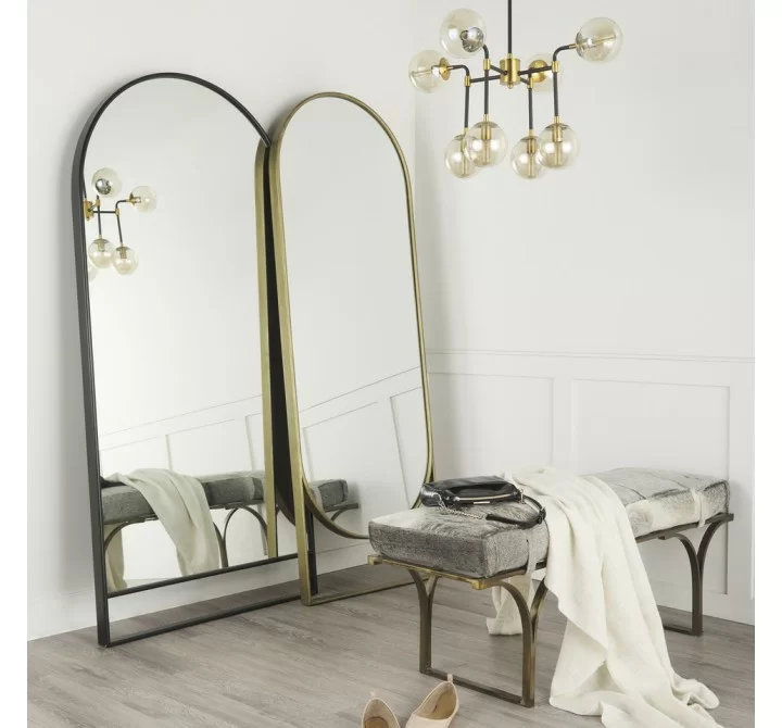 Mercana Jessie 55L x 16W White/Gray Hair-On-Hide Seat With Gold Metal Base Accent Bench 1