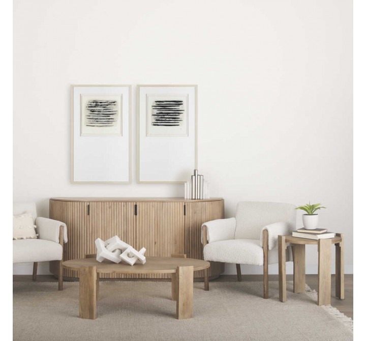 Mercana Taylin Light Brown Solid Wood Desk 