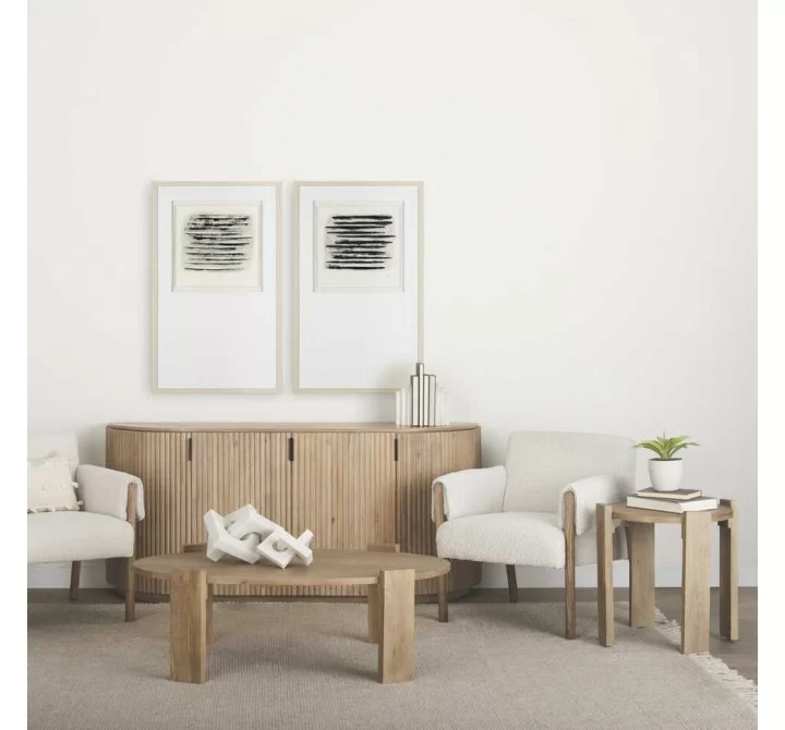 Mercana Taylin Light Brown Solid Wood Desk 