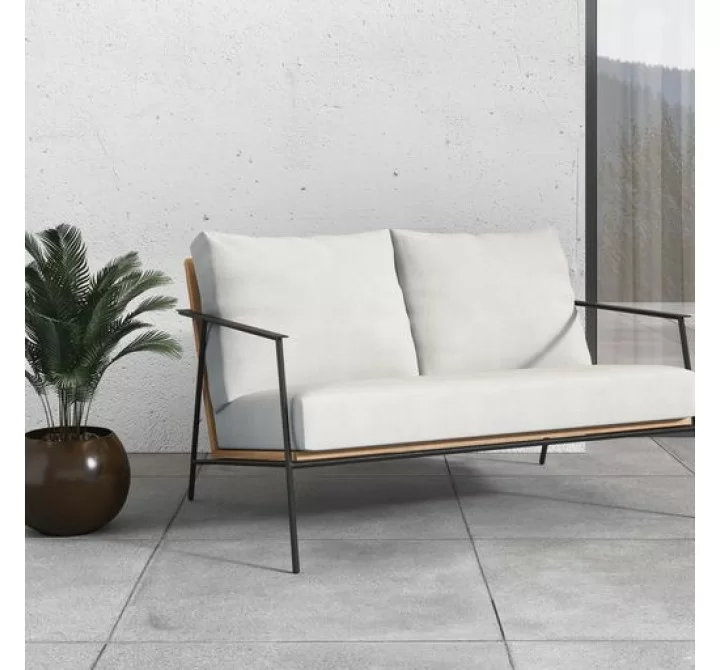 Sunpan Milan 2 Seater Sofa Regency White / Stinson White - Lifestyle