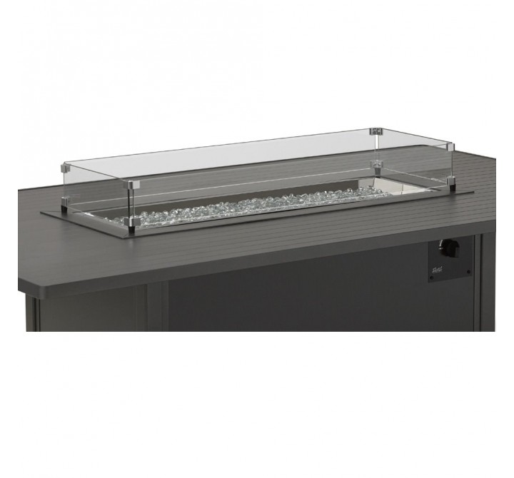 Telescope Casual 16" x 46" Rectangular Glass Surround For 48" x 84" Rectangular Fire Table