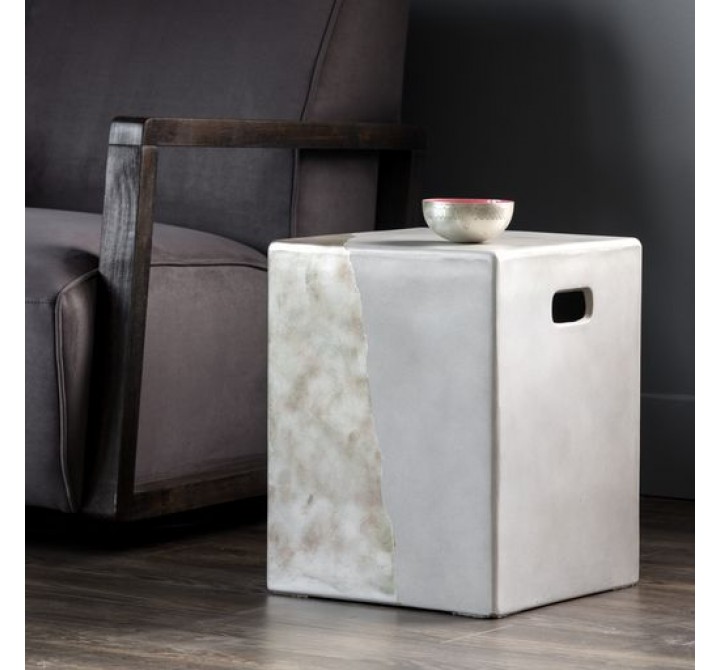 Sunpan Kyson End Table - Silver - Lifestyle