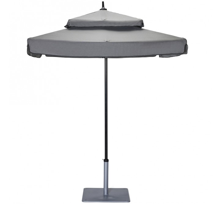 Woodard Canopi Duplici 9' Octagonal Double Tier Umbrella with Sunbrella Marine Fabric