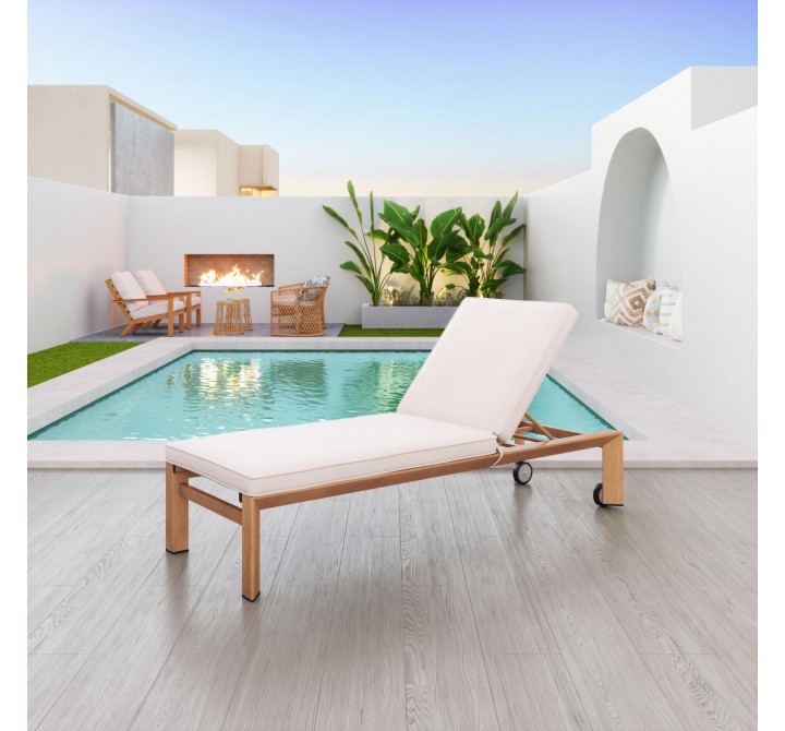 Zuo Modern Cozumel Lounge Chair Beige and Natural - Lifesytle