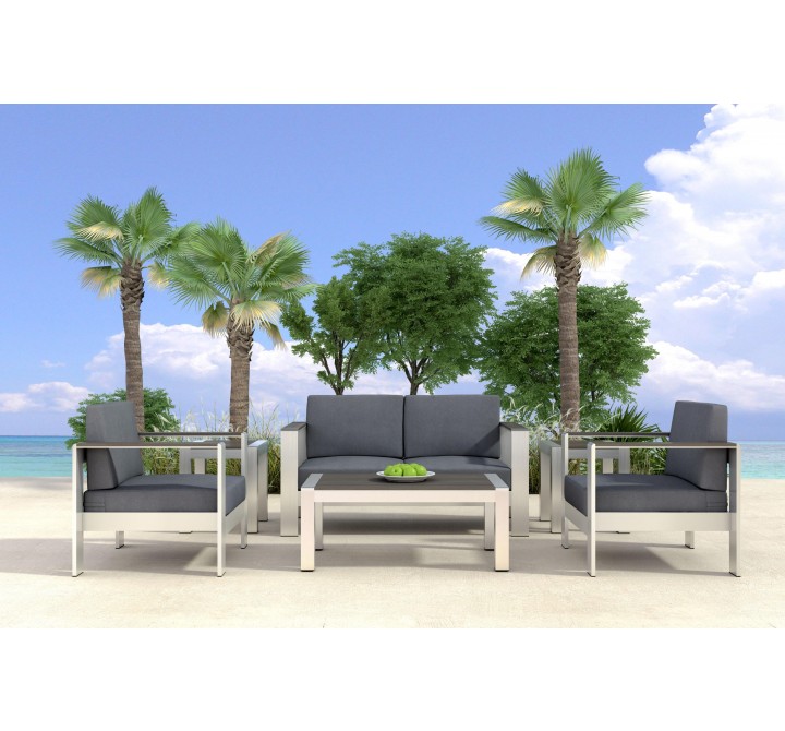 Zuo Modern Cosmopolitan Sofa in Dark Gray - Lifestyle