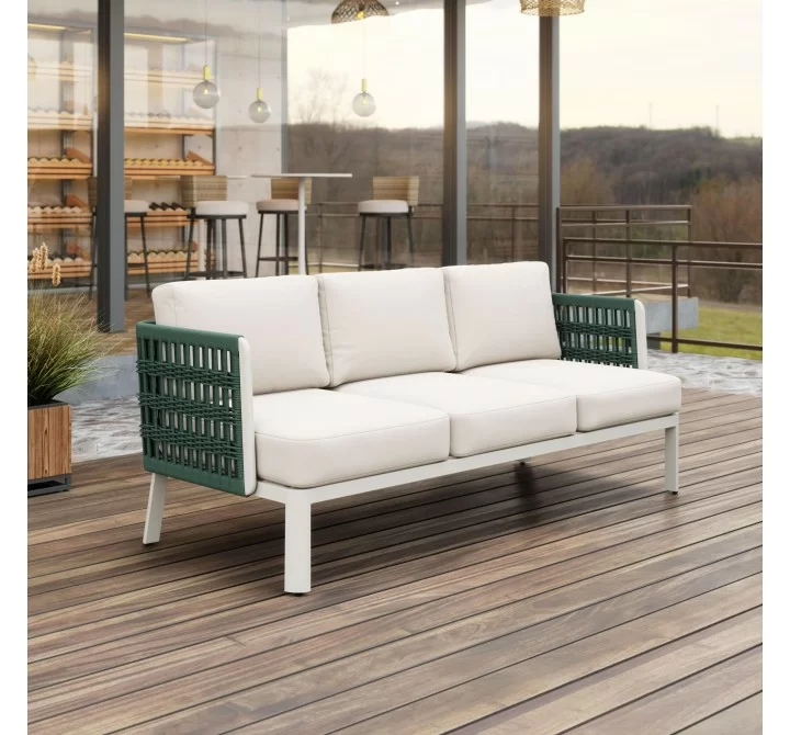 Zuo Modern Bridgehampton Sofa in White - Lifestyle