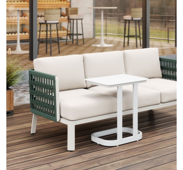 Zuo Modern Friss End Table in White - Lifestyle