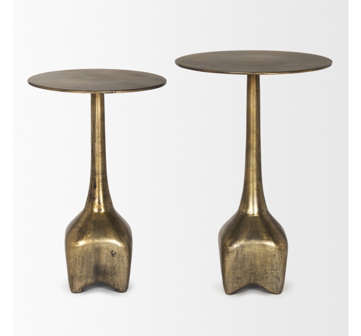 Mercana Risha Large Gold Metal Accent Table 1