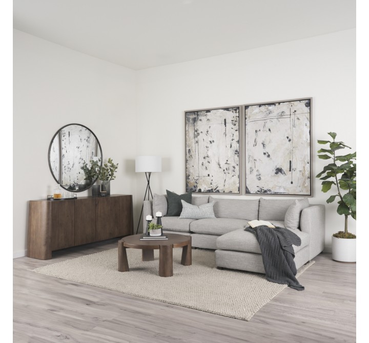 Mercana Tammar Brown Wood 4-Door Sideboard