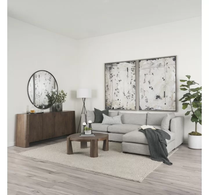 Mercana Tammar Brown Wood 4-Door Sideboard