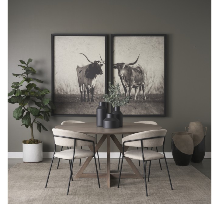 Mercana Jennings 60" Light Brown Wood Dining Table