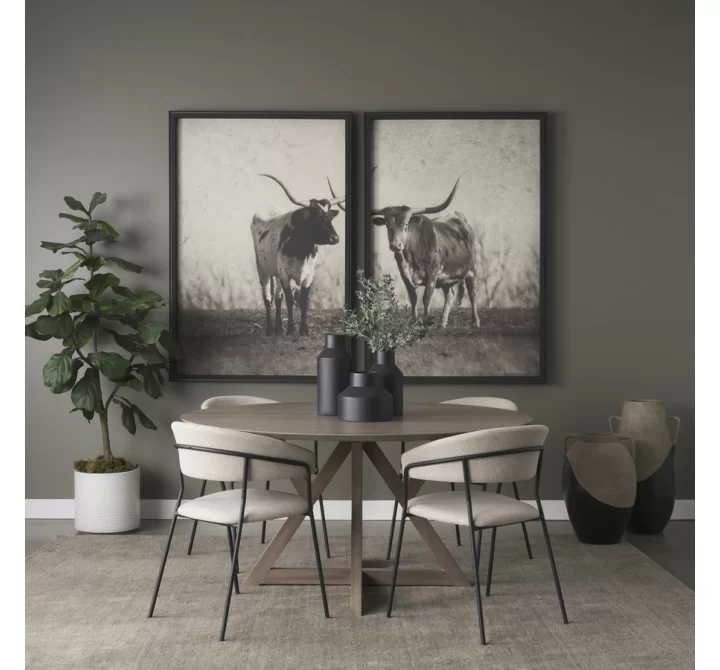 Mercana Jennings 60" Light Brown Wood Dining Table