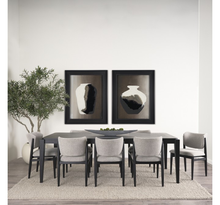 Mercana Teva Black Wood Rectangular 92" Dining Table