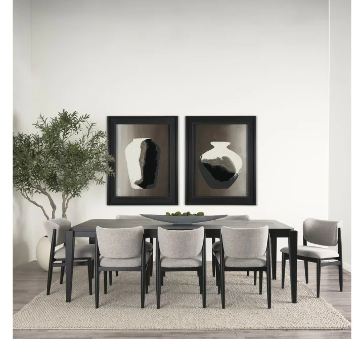 Mercana Teva Black Wood Rectangular 92" Dining Table