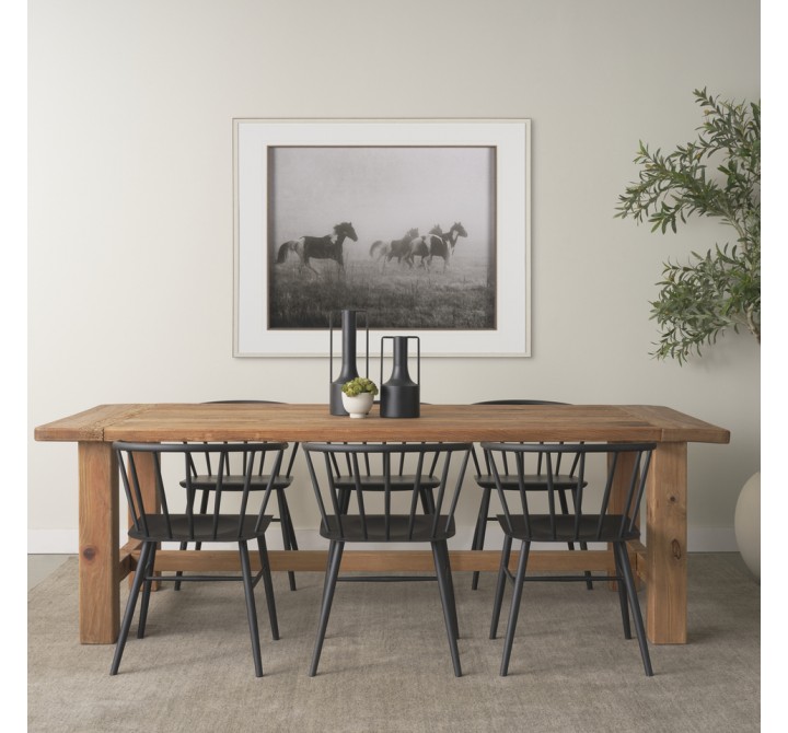 Mercana Stetson 94.5" Rectangular Natural Brown Wood Dining Table