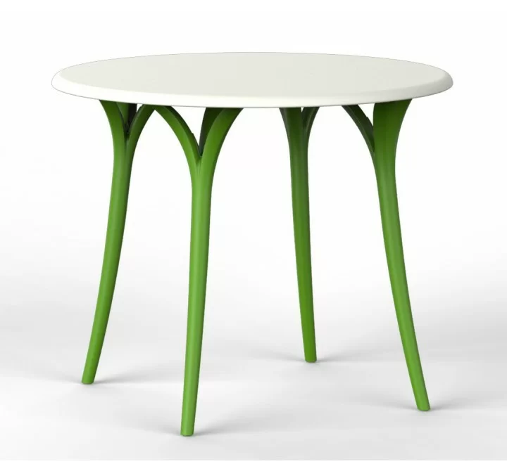  Chloe Garden Table With White Stand - Green Stand