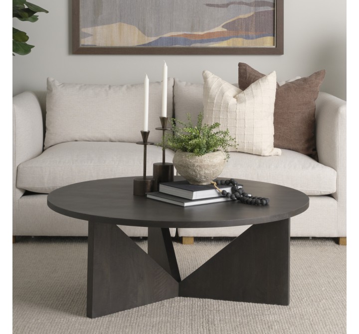 Mercana Tarro Brown Wood With Triangle Legs Coffee Table