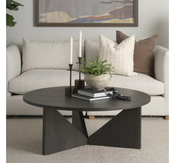 Mercana Tarro Brown Wood With Triangle Legs Coffee Table