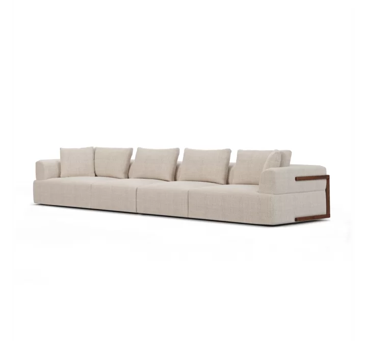 Mercana Warner Oatmeal 2 Piece Long Sofa Set