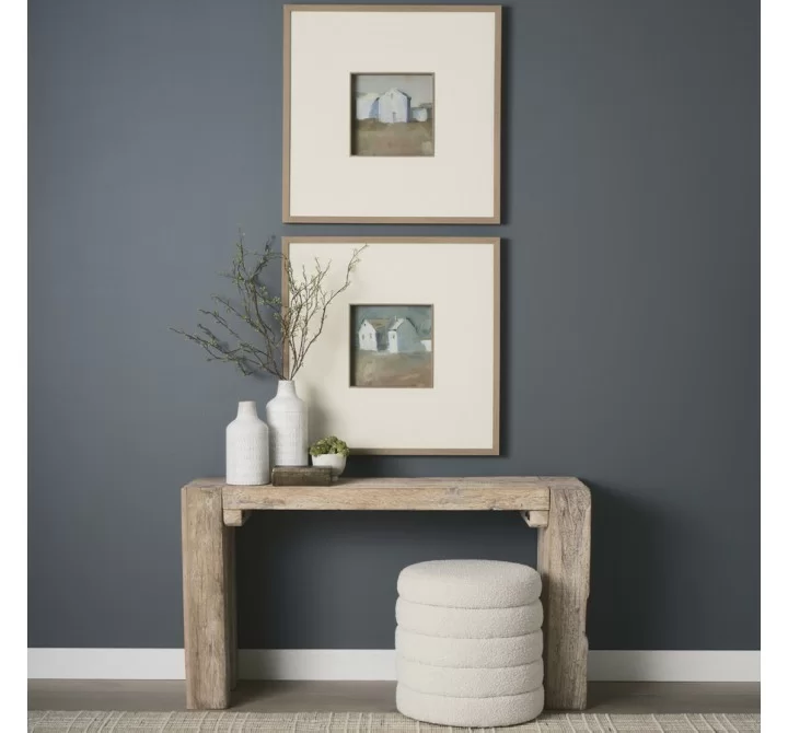 Mercana McArthur Whitewash Reclaimed Wood Console Table