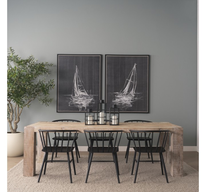 Mercana McArthur 94" Whitewash Reclaimed Wood Dining Table 2