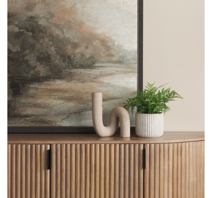 Mercana Kailyn Resin Textured Concrete Gray Decorative Object 
