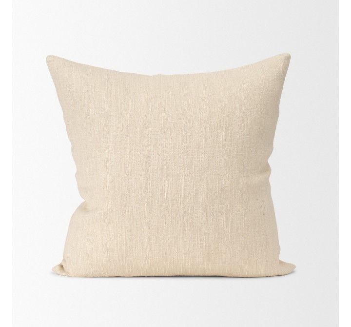 Mercana Jenner Cream Cotton-Linen Blend Decorative Square Pillow Cover