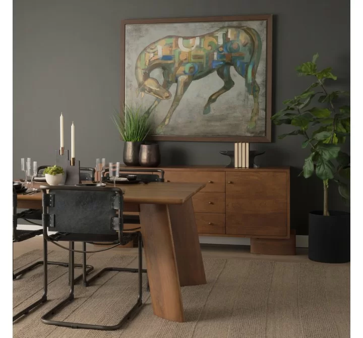 Mercana Jonan Brown Mango Wood Rectangular Dining Table 2
