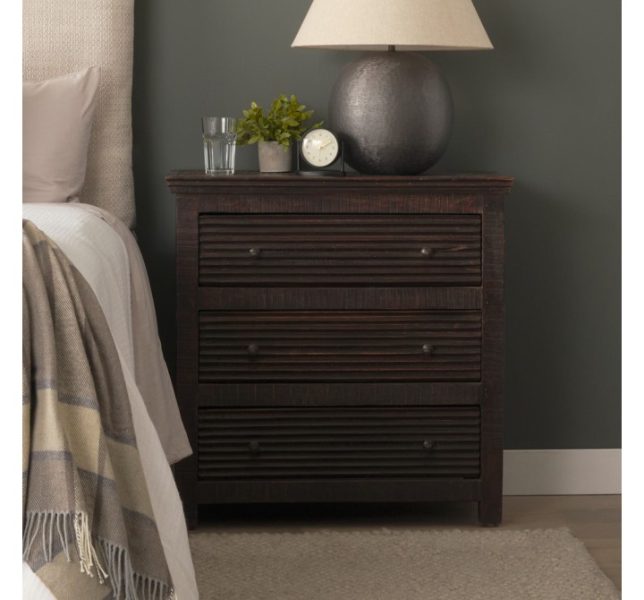 Mercana Rhett Reclaimed Wood 3 Drawer Cabinet