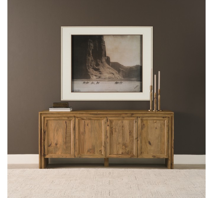 Mercana Notts Brown Wood 4-Door Closed Sideboard