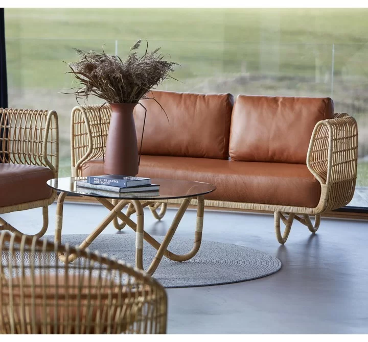 Cane-Line Nest 2-Seater Sofa INDOOR, Natural, Rattan Cognac
