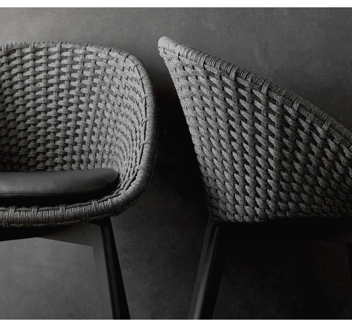Cane-Line Peacock Chair, Cane-Line Soft Rope side and back view