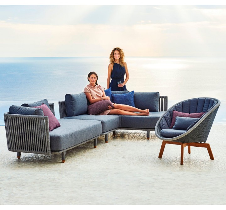 Cane-Line Moments 2-Seater Sofa, Right Module,outdoor view