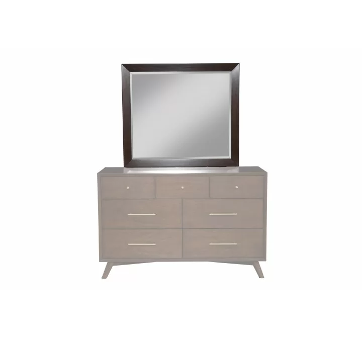 Alpine Furniture Flynn Mid Century Modern Mirror, Walnut - Front Angle