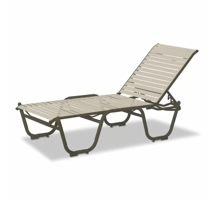 Telescope Casual Reliance Contract Strap 16" High Four-Posiion Lay-flat Stacking Armless Chaise